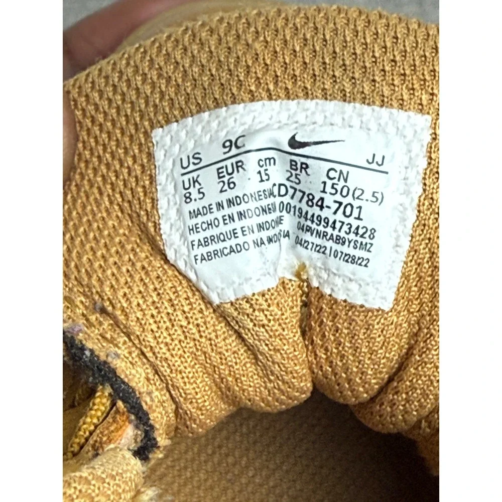 Nike Court Borough Mid 2 Toddler Shoes 9C Wheat Tan Brown CD7784-701 Sneaker - Picture 10 of 10